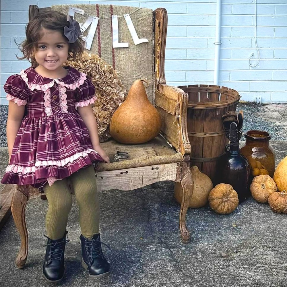 Oh Shana! Custom burgundy wine pink formal flower girl dress 5 6 Family photos